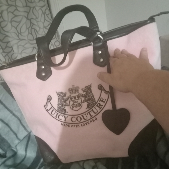 *SOLD SOLD * rare JUICY Couture 💕Y2K BABY PINK SCOTTIE TOTE XL  BAG - Picture 10 of 14